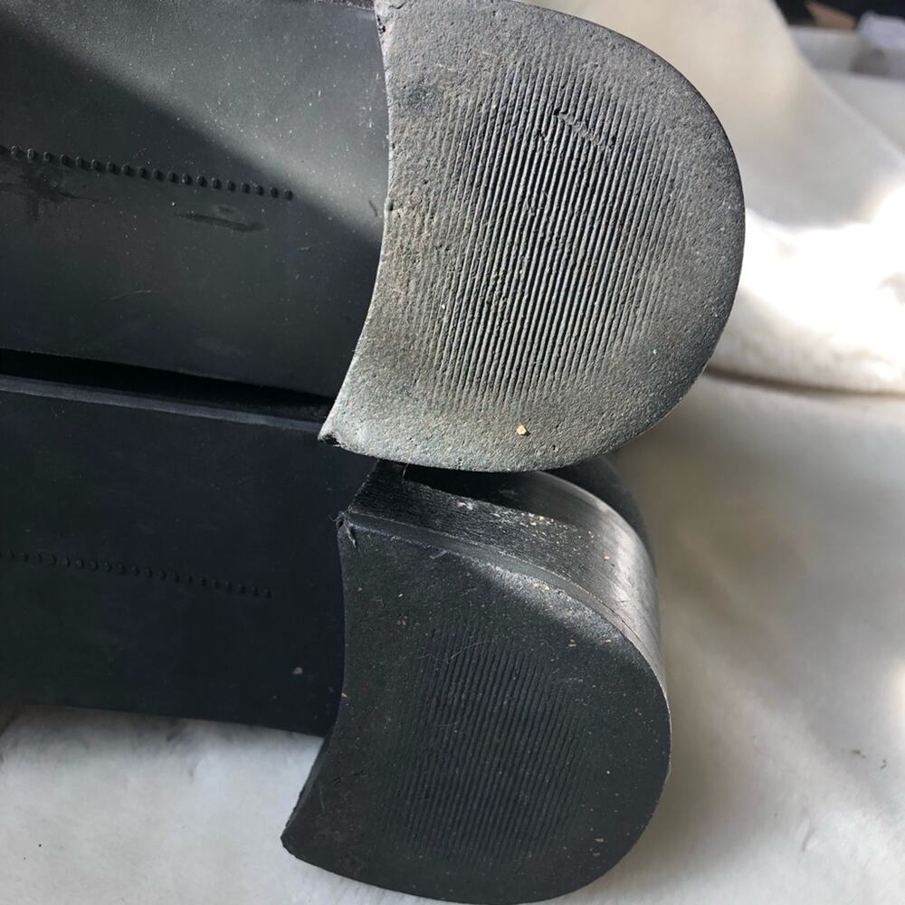 Stuart Weitzman black gortex ankle bootie chunky heel sz 6.5 - Picture 6 of 9